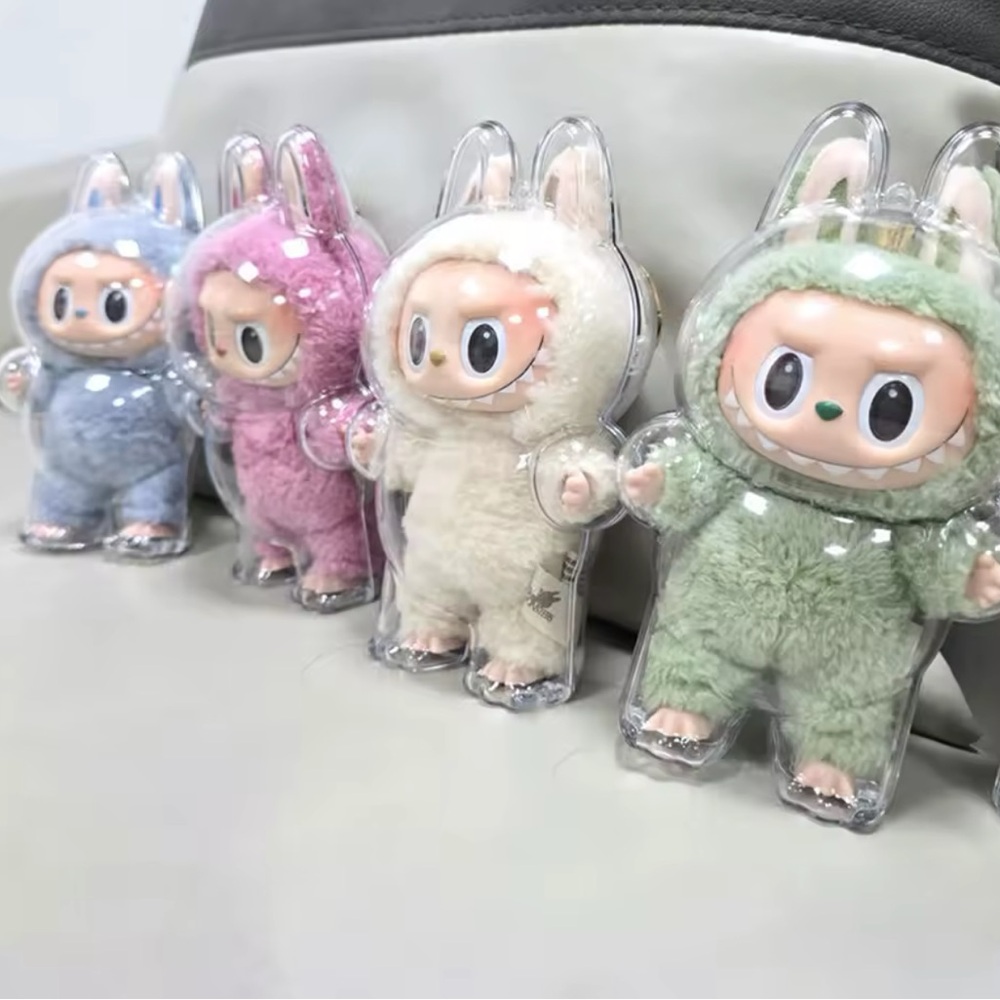 Labubu Monster Tasty Macarons Transparent Protective Case